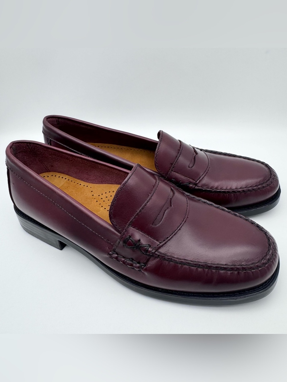 G.H. Bass Katherine II Weejuns Burgundy Leather Penny Loafers Women 7.5 Wide
